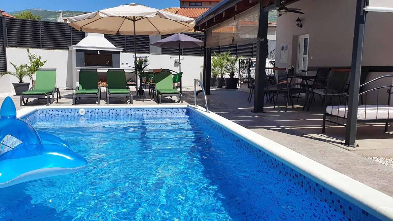Villa Fides With Private Pool, Garden And Sea View Kastel Novi Bagian luar foto