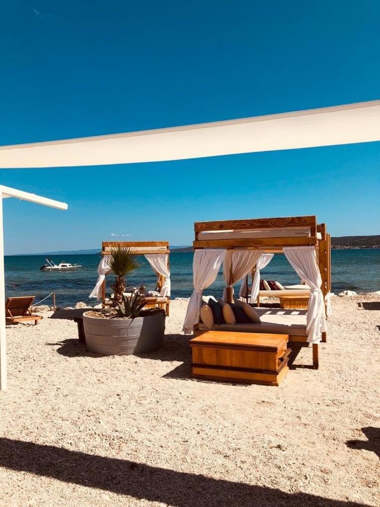 Villa Fides With Private Pool, Garden And Sea View Kastel Novi Bagian luar foto